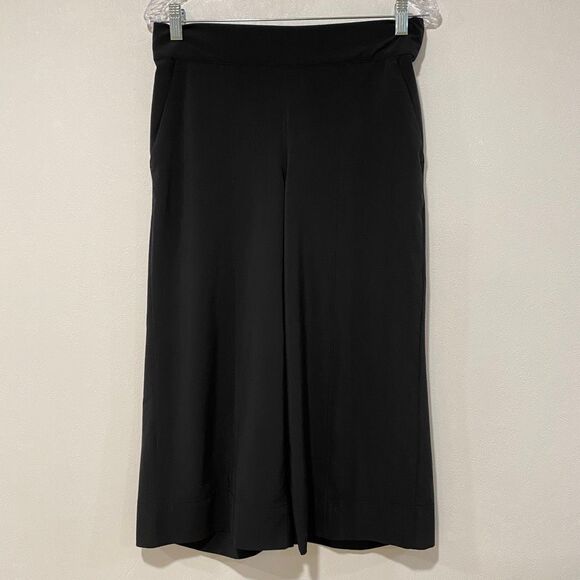 Athleta Women’s Wide Leg Pants Black Size 8 Pull-On Relaxed Fit - Picture 1 of 6